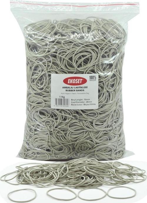 Beyaz Paket Ambalaj Para Lastiği 70mm 1Kg