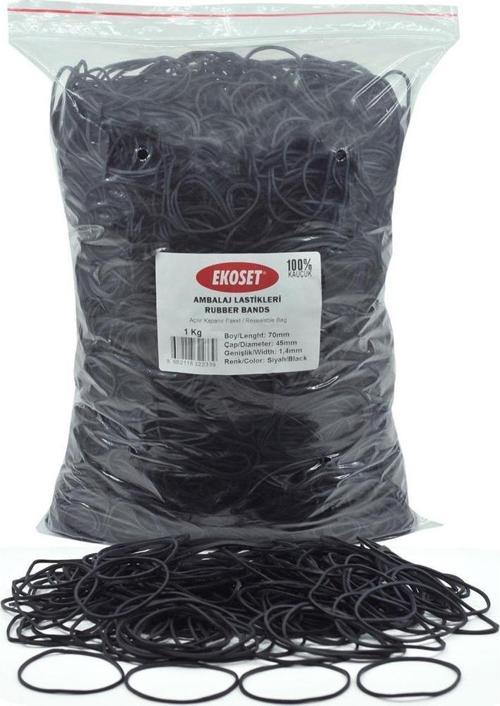 Kauçuk Paket Ambalaj Para Lastiği 70mm Siyah 1Kg
