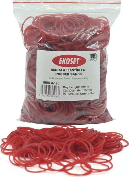 Kırmızı Paket Ambalaj Toka para lastiği 1000 Adet 40mm