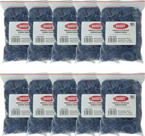 Mavi Paket Ambalaj Para Lastiği 40mm 10.000 Adet