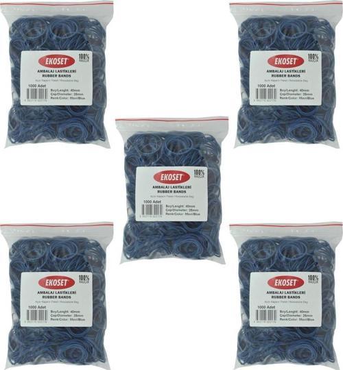 Mavi Paket Ambalaj Para Lastiği 40mm 5.000 Adet