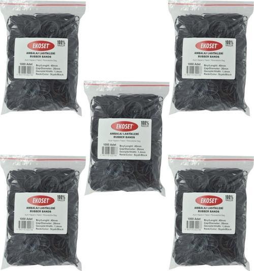 Siyah Paket Ambalaj Para Lastiği 40mm 5.000 Adet
