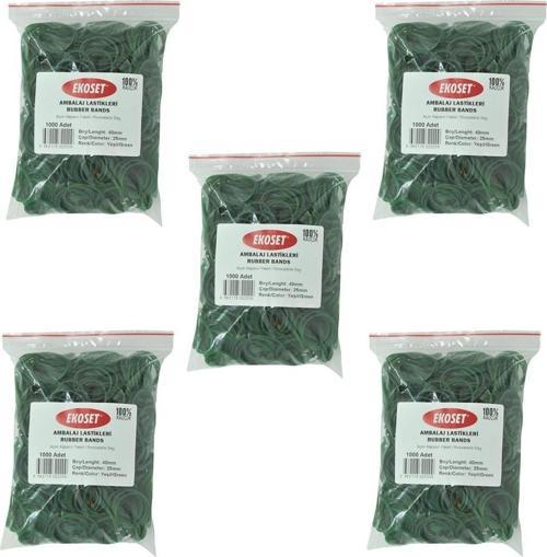 Yeşil Paket Ambalaj Para Lastiği 40mm 5.000 Adet
