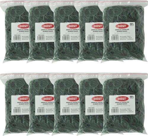 Yeşil Paket Ambalaj Para Lastiği 70mm 10.000 Adet