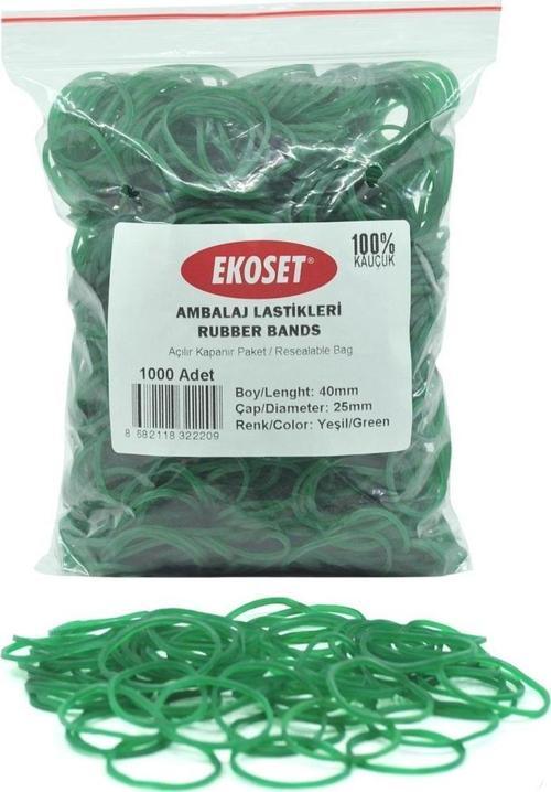 Yeşil Paket Ambalaj Toka para lastiği 1000 Adet 40mm