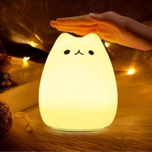 Kedi Gece Lambası Değiştiren Dokunmatik