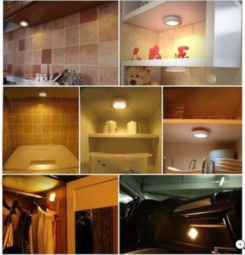 Uzaktan Kumandalı 3Lü Spot Led Lamba Kablosuz Pilli Spot Lamba
