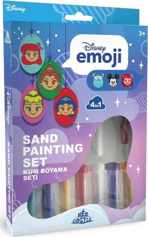 Disney Princess Emojiler Eğitici ve Eğlenceli Kum Boyama Seti 4in1-Red Castle DSO-05