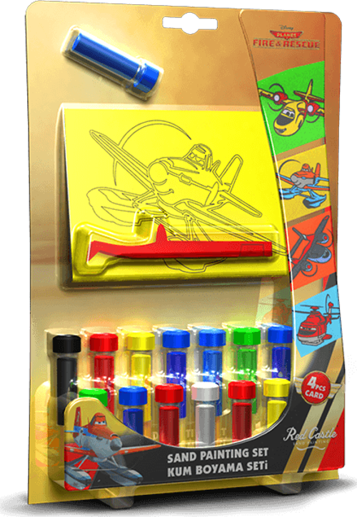 Eğitici ve Eğlenceli Kum Boyama Seti-Disney Uçaklar FM-09