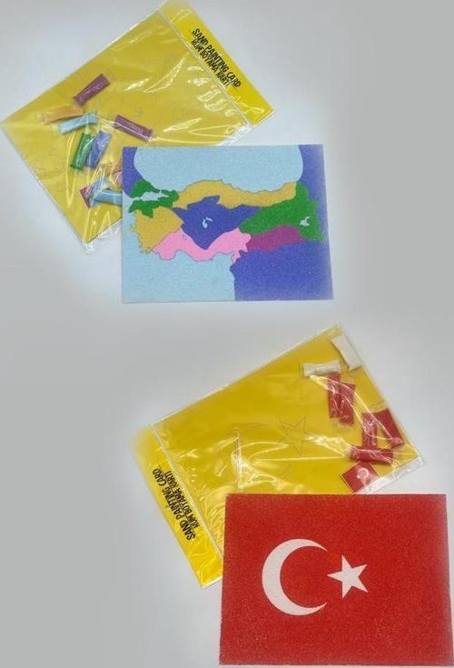 Türkiye'nin Renkleri, 10 Adet Büyük Boy Kum Boyama Seti-Red Castle KB-RC-101