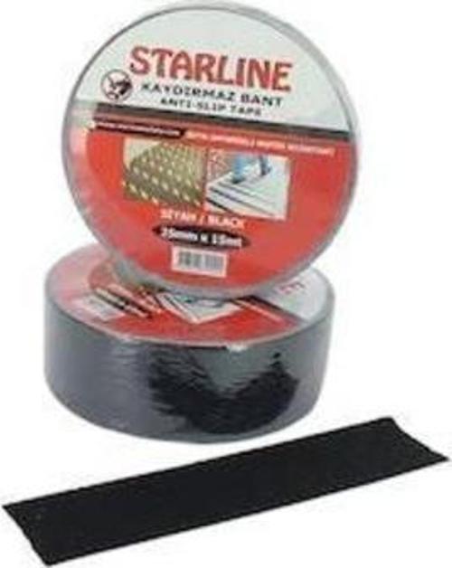 Kaydırmaz Bant 25 mm 15 metre Siyah renk Yüksek Tutuş Starline Marka  Suya Dayanıklı 