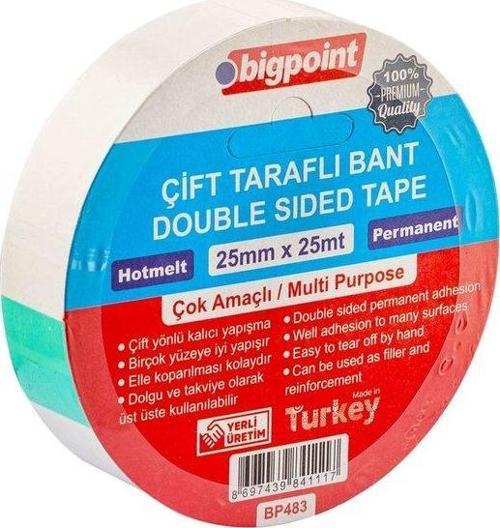 Çift Taraflı Bant 25 mm x 25 m
