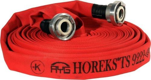 5" İÇİ KAUÇUK DIŞI PU KAPLI KIRMIZI 30 METRE YANGIN HORTUMU TS 9222 SERTİFİKALI