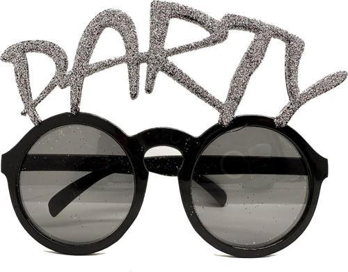 Gümüş Simli Party Yazılı Parti Gözlüğü Show 15x7 cm
