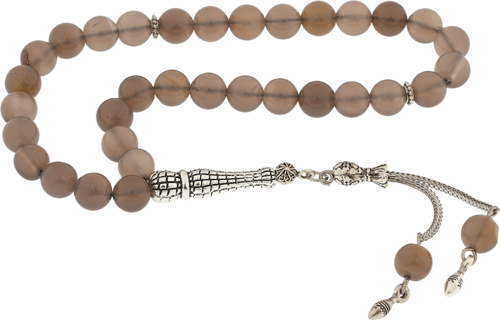 ​Doğaltaş Metal Püsküllü Su Akiği Tesbih