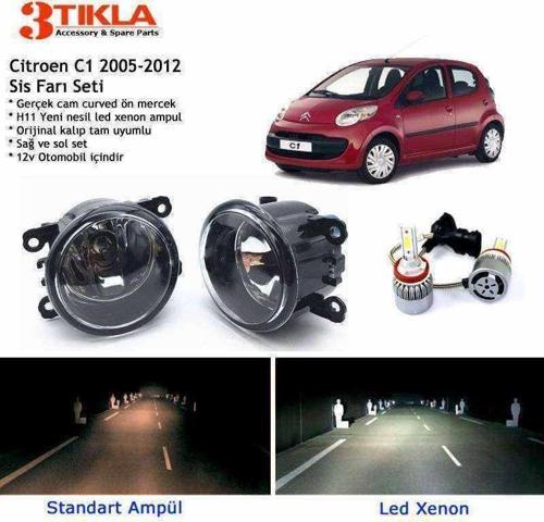 Citroen C1 2005-2012 Beyaz Led Xenon Sis Farı Seti