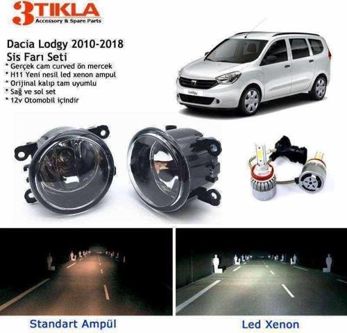 Dacia Lodgy Beyaz Led Xenon Sis Farı Seti
