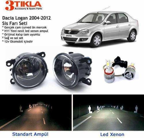 Dacia Logan Sedan 2004-2012 Beyaz Led Xenon Sis Farı Seti