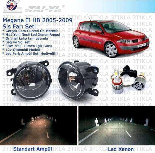 Renault Megane HB 2004-2008 Beyaz Led Xenon Sis Farı Seti