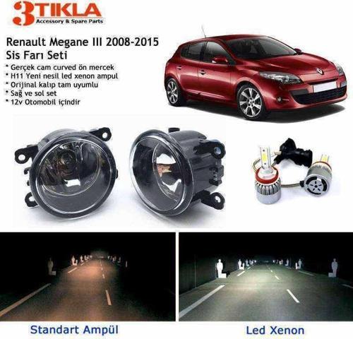 Renault Megane HB 2008-2015 Beyaz Led Xenon Sis Farı Seti
