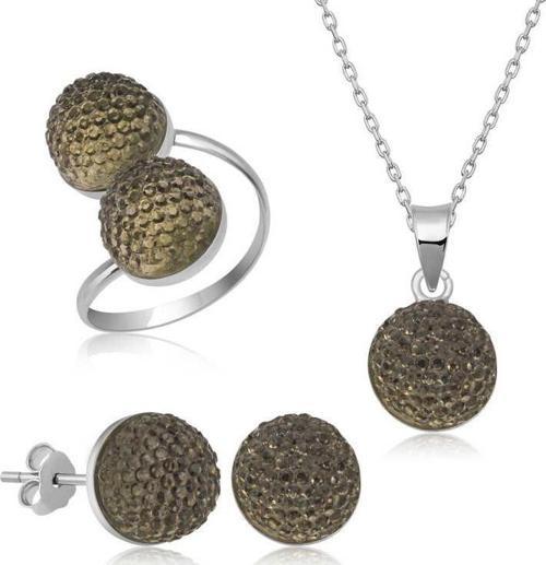 925 Ayar Gümüş Kristal Kadın Set