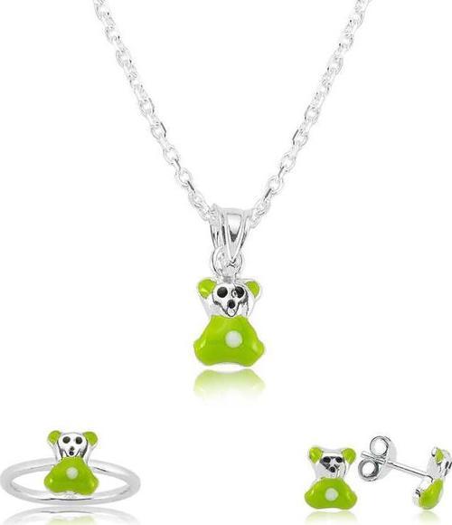 Gümüş Yeşil Ayıcık Çocuk Set
