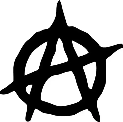 Anarchy Sticker (Oto-Motor-Laptop-Duvar-Dekor) 10 x 10 cm