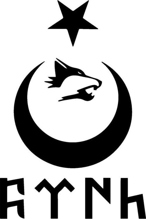 Ay Yıldız Kurt Göktürkçe Türk Sticker (Oto-Motor-Laptop-Duvar-Dekor) 10 x 15 cm