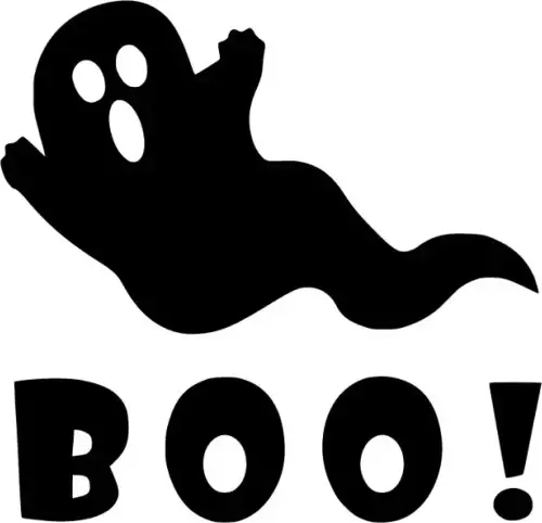 Boo Uçan Hayalet Sticker (Oto-Motor-Laptop-Duvar-Dekor) 10 x 10 cm
