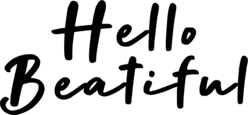 Hello Beatiful Sticker (Oto-Motor-Laptop-Duvar-Dekor) 30 x 15 cm