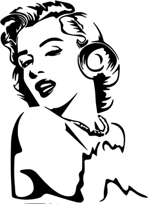 Marilyn Monroe Sticker Duvar Dekor Sticker 40 x 56 cm