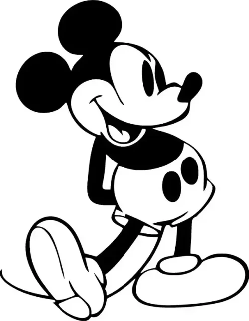 Mickey Ayakta Sticker Duvar Dekor Sticker 40 x 52 cm