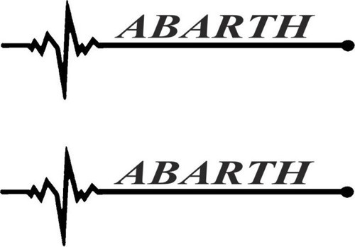 Nabız Ritm Oto Cam Sticker Abarth 30 X 8 CM