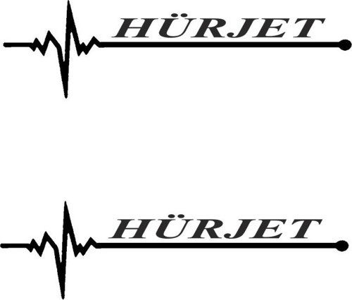 Nabız Ritm Oto Cam Sticker Hürjet 30 X 8 CM