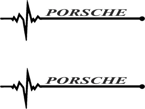 Nabız Ritm Oto Cam Sticker Porsche 30 X 8 CM