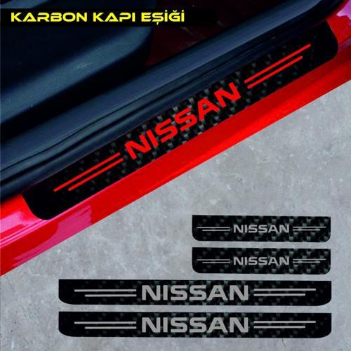 Nissan Laurel Altima İçin Uyumlu Aksesuar Oto Kapı Eşiği Sticker Karbon 4 Adet