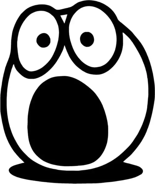 Şaşkın Emoji Sticker (Oto-Motor-Laptop-Duvar-Dekor) 10 x 12 cm