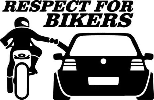 Respect For Bikers Sticker Duvar Dekor Sticker 40 x 28 cm