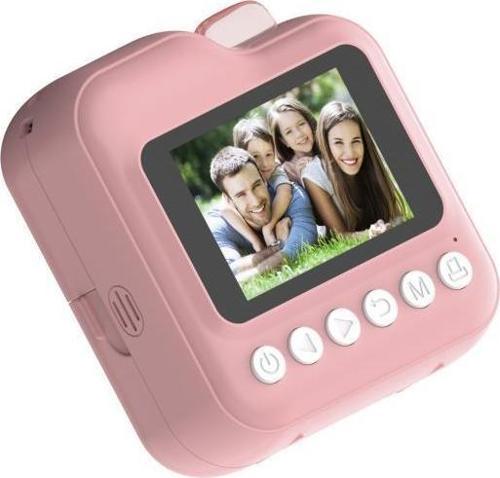 TRM-CMR15 Pembe Dijital Video Kayıt Fotoğraf Çocuk Kamerası Anlık Termal Resim Kağıt Baskılı Yazıcı