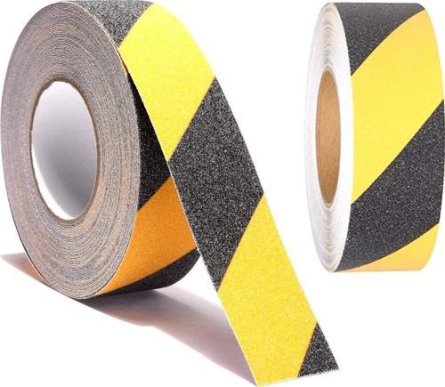 25 Mm*15M Yüksek Tutuşlu Kaydırmaz Bant Sarı-Siyah X 5 Adet