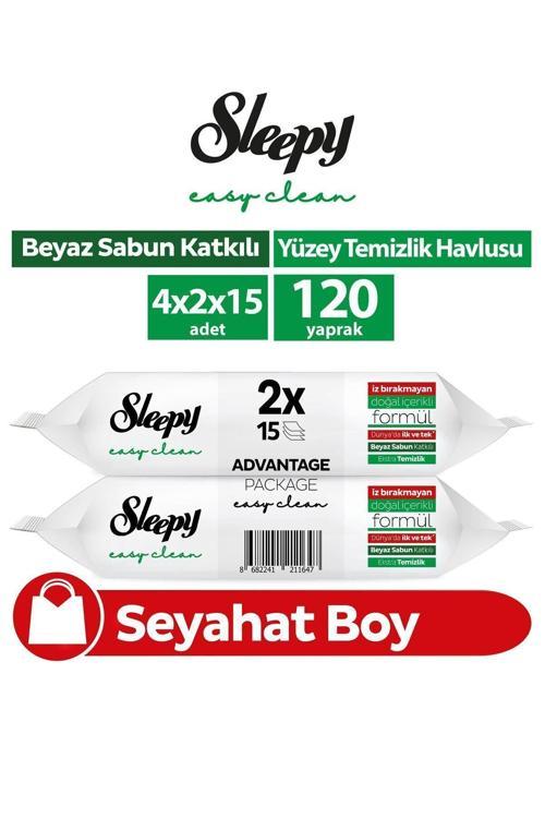Easy Clean Yüzey Temizlik Havlusu&Mendili Seyahat Boy 8x15 (120 Yaprak)