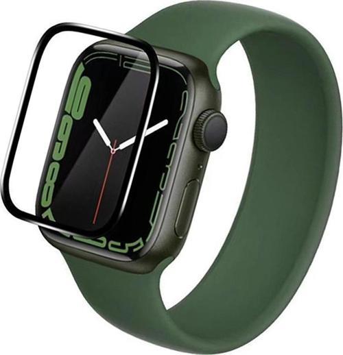 Apple Watch 41mm Ekran Koruyucu 3D Kavisli PMMA Nano Siyah Çerçeve