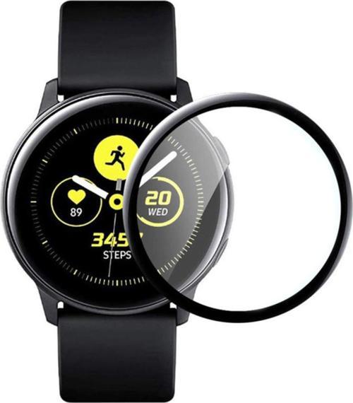 Samsung Galaxy Active 2 44mm Ekran Koruyucu 3D Kavisli PMMA Nano Siyah Çerçeve