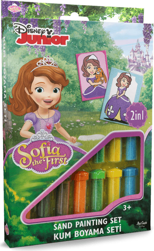 Disney Prenses Sofia&Arkadaşı Eğitici ve Eğlenceli Kum Boyama Seti 2in1-Red Castle DS-18