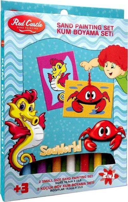 Eğitici ve Eğlenceli Kum Boyama Seti Deniz Atı & Yengeç-Red Castle DS-212
