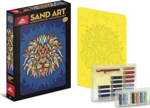 Sand Art (Kum Sanatı), Yetişkin Kum Boyama Aktivite Seti, (Aslan)