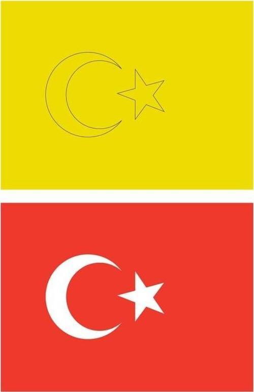 Türk Bayrağı 5 Adet Büyük Boy A4 Kum Boyama Kartı Seti-Red Castle KB-RC-056