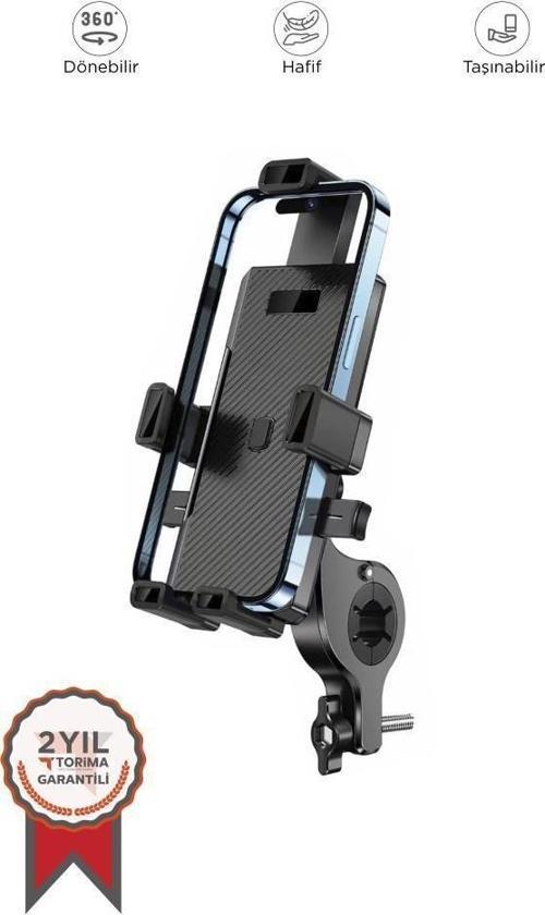 Siyah JX-041 Car Holder Araç Içi ve Bisiklet Telefon Tutucu