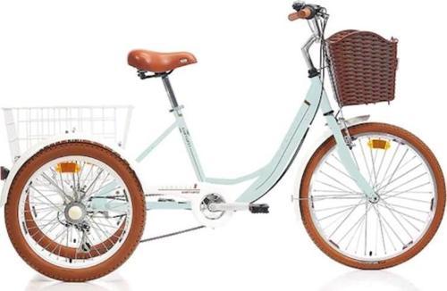 24"JANT CARAVAN 6-Vites V Fren 3 TEKER  Kar-go BİSİKLETİ TURKUAZ