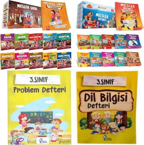 3 ve 4. Sınıf Meslek Sırrı Hikaye+Meslek Bilinci Hikaye Serisi Ve Problem Ve Dil Bilgisi Defteri 